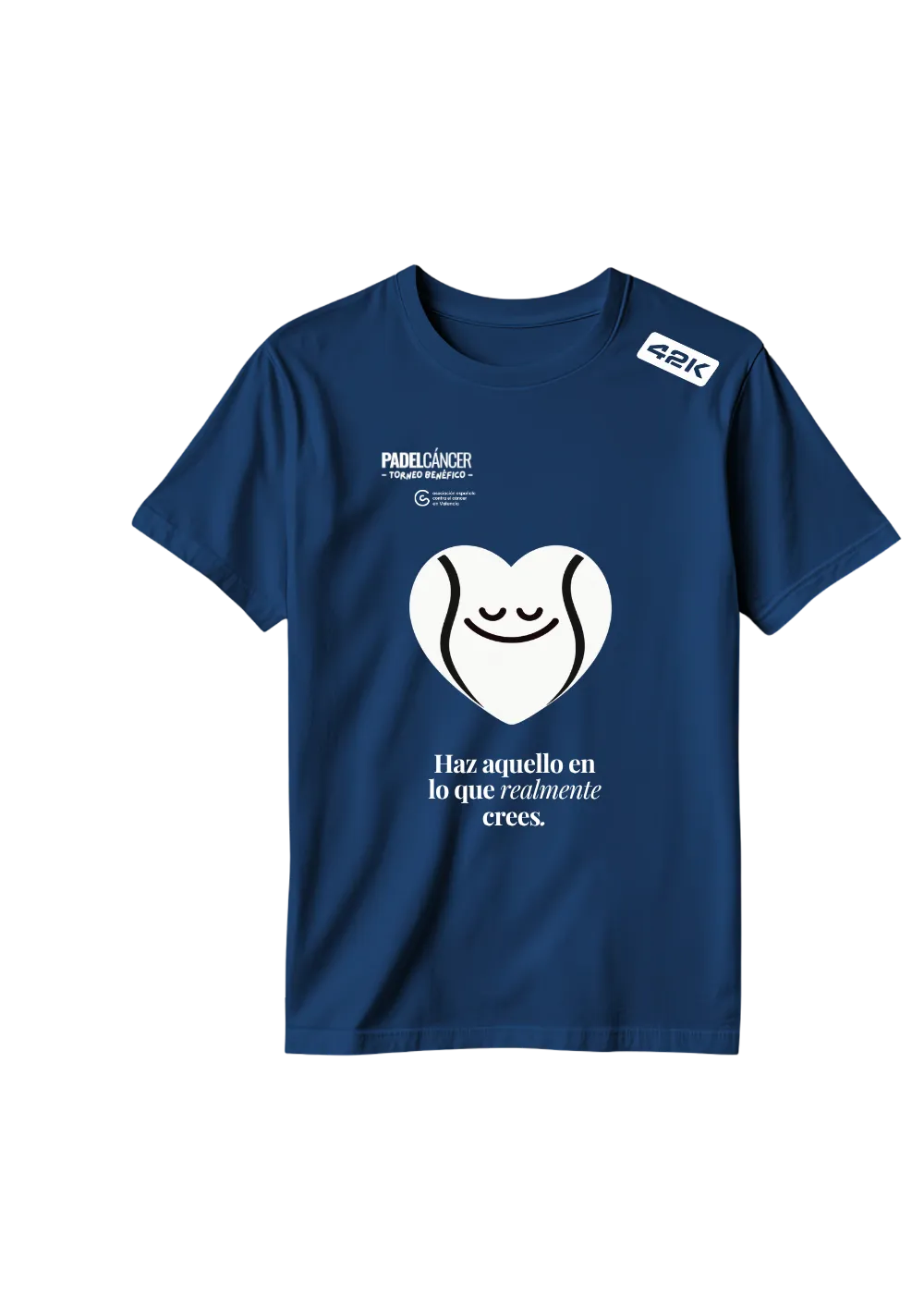 Camiseta oficial del torneo PadelCáncer — delantera